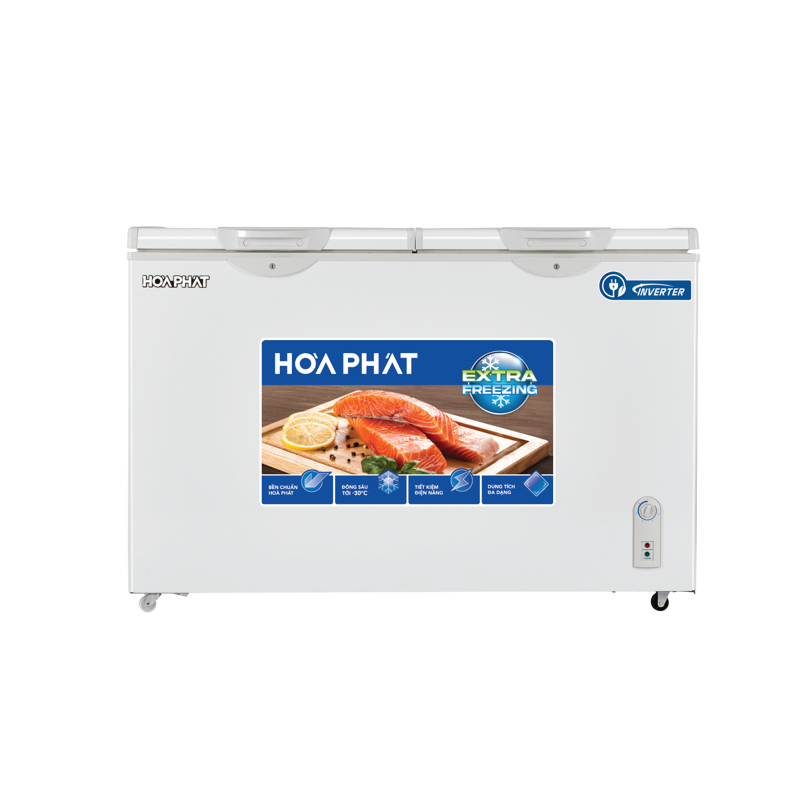 Tủ đông Hòa Phát Inverter 2 ngăn 2 cánh HCFI 606S2Đ2